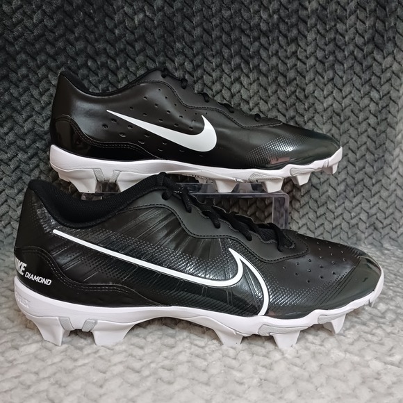 Nike Other - Nike Alpha Huarache 4 Keystone Black White Men's Baseball Cleats Size 12